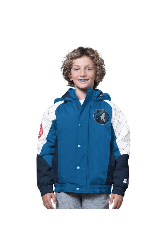 Youth Starter Blue/Navy Minnesota Timberwolves All Time Pro Jr. Full-Zip Hoodie Jacket
