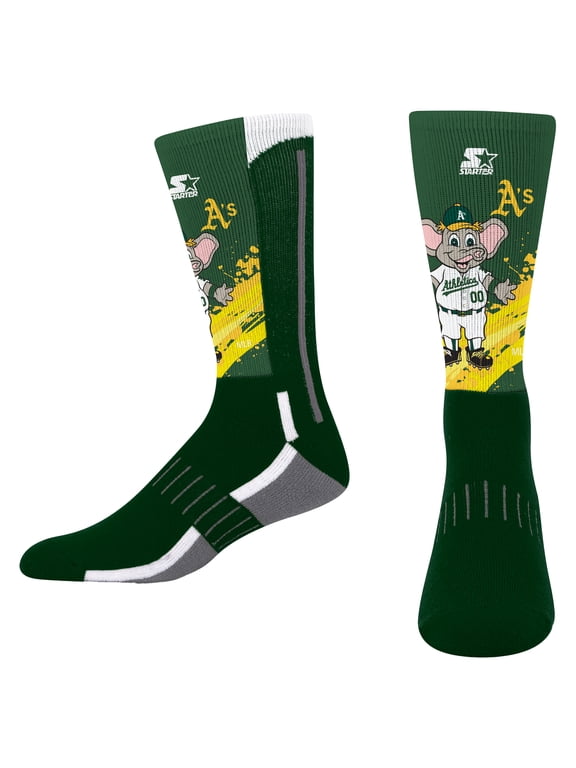 Youth Starter Green Athletics Phenom Mascot Color Splash Crew Socks