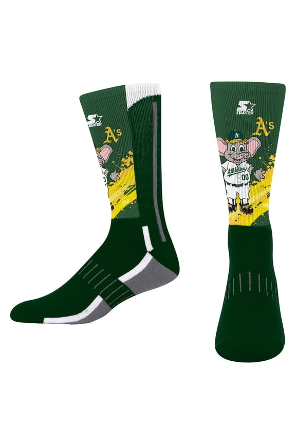 Youth Starter Green Athletics Phenom Mascot Color Splash Crew Socks