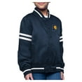 thumbnail image 1 of Youth-Starter  Navy Indiana Pacers Printed Logo Varsity Satin Full-Snap Jacket, 1 of 2