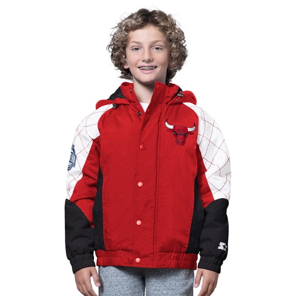 Youth Starter Red/Black Chicago Bulls All Time Pro Jr. Full-Zip Hoodie Jacket