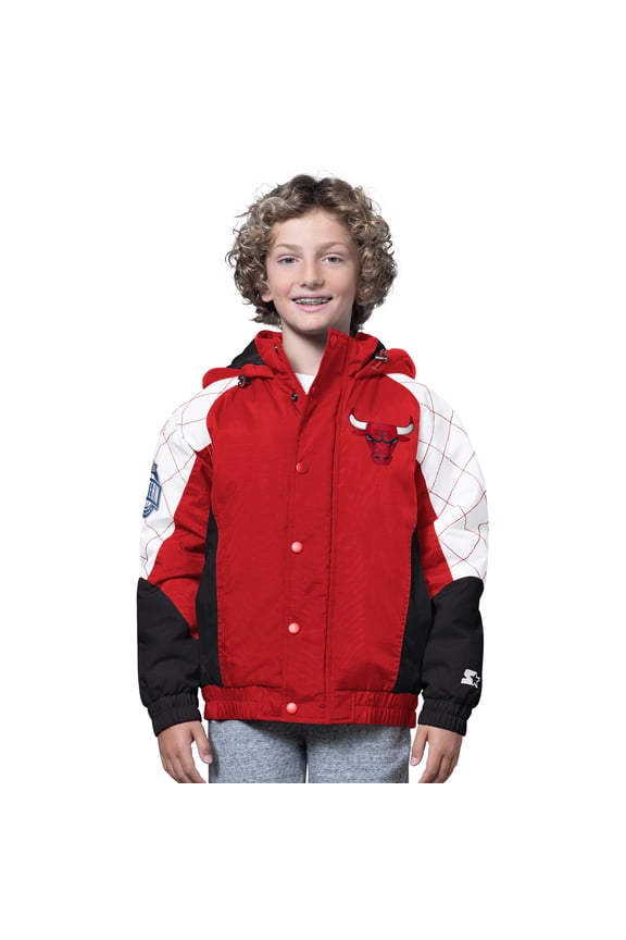 Youth Starter Red/Black Chicago Bulls All Time Pro Jr. Full-Zip Hoodie Jacket