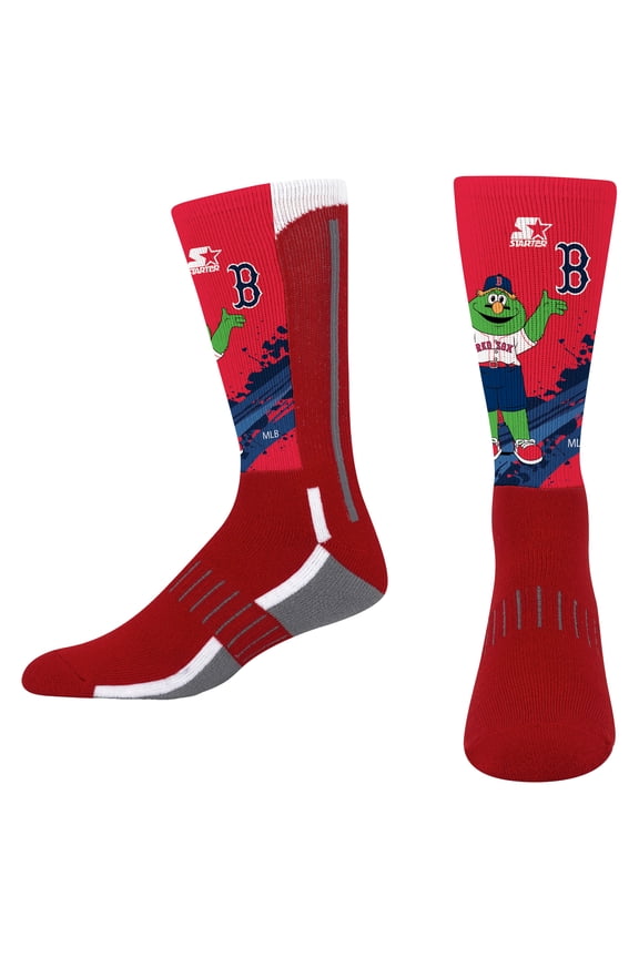 Youth Starter Red Boston Red Sox Phenom Mascot Color Splash Crew Socks