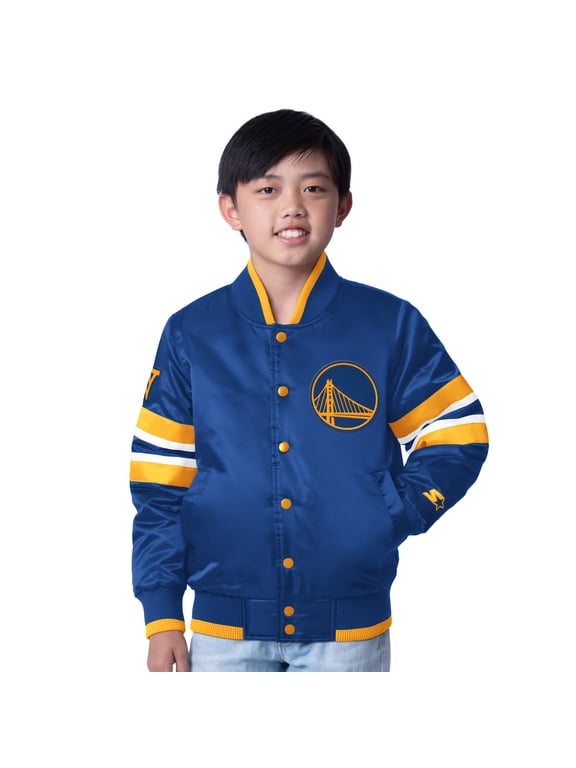 Youth Starter Royal Golden State Warriors Scout Varsity Full-Snap Jacket
