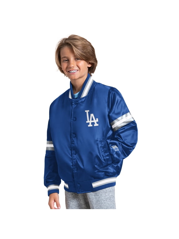 Youth Starter Royal Los Angeles Dodgers Courtside Jr. Varsity Full Snap Jacket