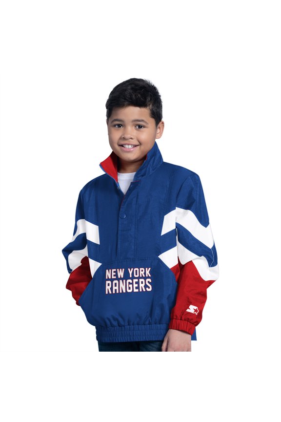 Youth-Starter  Royal New York Rangers Prospect Half-Zip Pullover Top