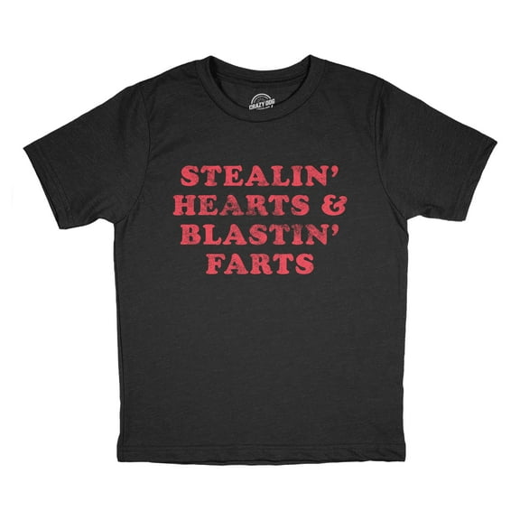 Youth Stealin Hearts and Blastin Farts T Shirt Hilarious Relationship Bathroom Humor Graphic Tee