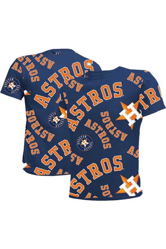 Youth Stitches Navy Houston Astros Allover Team T-Shirt