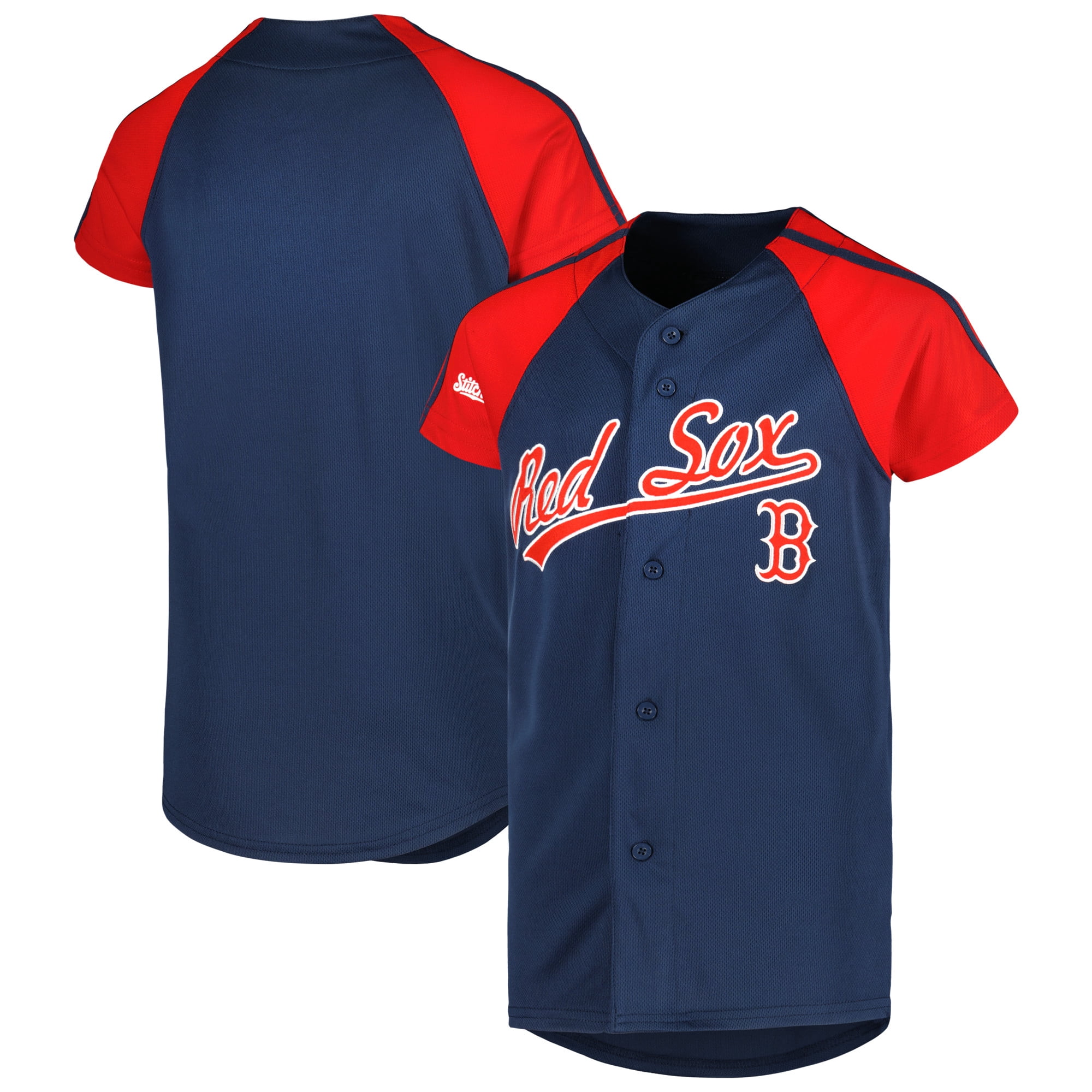 Youth Stitches Navy/Red Boston Red Sox Team Jersey 