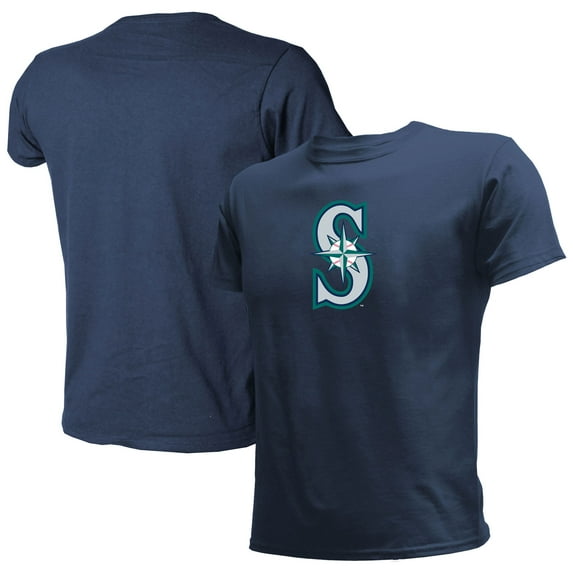 Youth Stitches Navy Seattle Mariners Team Logo T-Shirt
