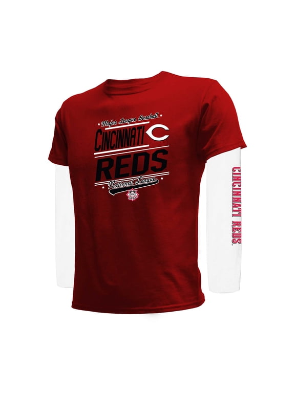 Youth Stitches Red/White Cincinnati Reds Combo T-Shirt Set