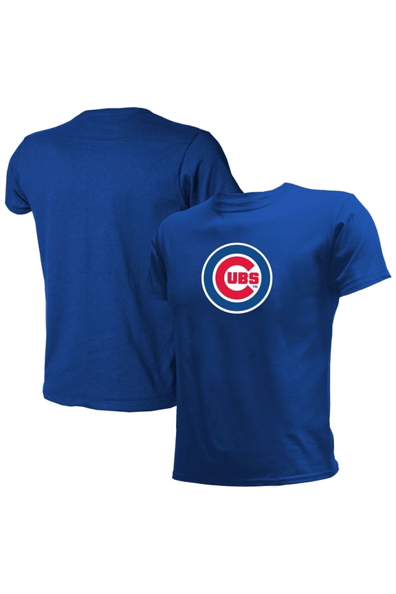 Youth Stitches  Royal Chicago Cubs Team Logo T-Shirt