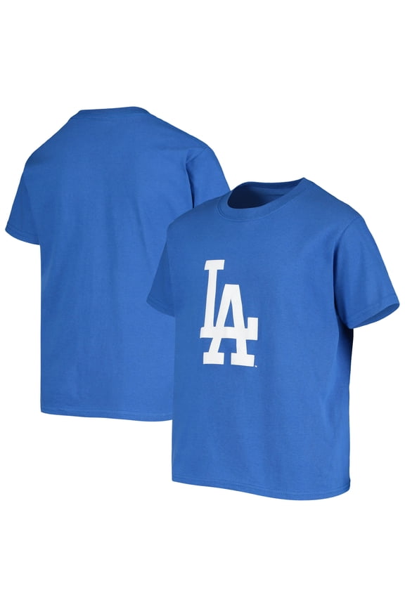 Youth Stitches  Royal Los Angeles Dodgers Team Logo T-Shirt