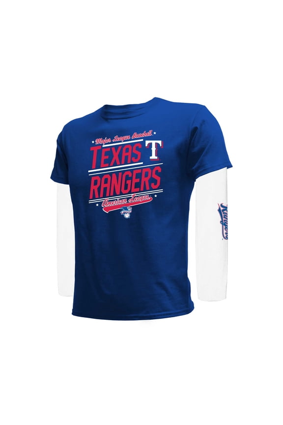 Youth Stitches Royal/White Texas Rangers Combo T-Shirt Set