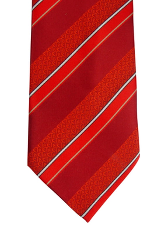 Youth Striped Red and Maroon Microfiber Necktie by Ringmasters