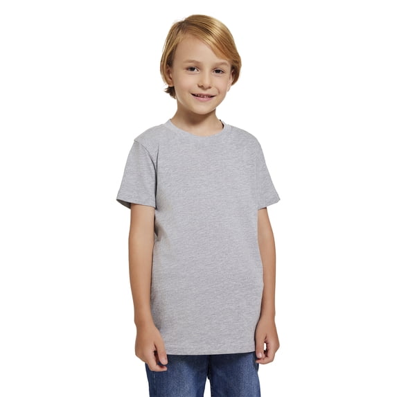 Youth Boy Girl Shirt for Kids - S M L XL Crewneck Tee - Blank Boys Shirts Short Sleeve Girls Cotton Tshirts