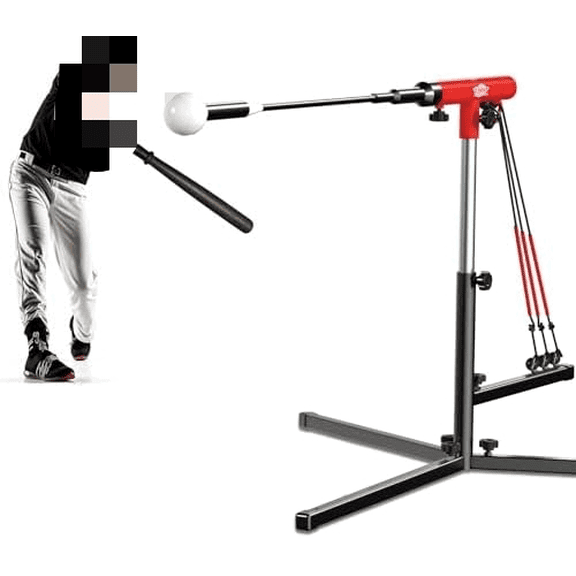 Youth Swing Trainer For Baseball & Softball - Auto Reset Hitting Trainer with 3 Power Bands,Softball Swing Trainer Height Adjustable 2430" Baseball Training Equipment Improve Power,Speed,Accuracy