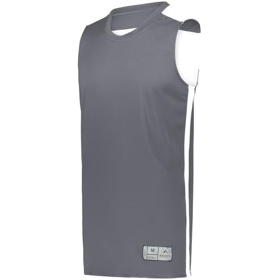 Augusta Sportswear 6928.R04.S Youth Swish Reversible Basketball Jersey, Graphite & White - Small