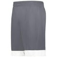 thumbnail image 1 of Augusta Sportswear 6930.R04.M Youth Swish Reversible Basketball Shorts, Graphite & White - Medium, 1 of 1