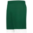 thumbnail image 1 of Augusta Sportswear  Youth Swish Reversible Basketball Shorts, Dark Green & White - Medium, 1 of 1