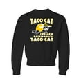 thumbnail image 1 of Youth Taco Cat Spelled Backwards Is Taco Cat Funny Crewneck Sweatshirt, 1 of 1