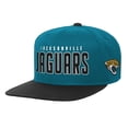 thumbnail image 1 of Youth Teal/Black Jacksonville Jaguars Lock Up Flat Brim Snapback Hat, 1 of 3