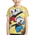 thumbnail image 1 of Youth The Cuphead Show T Shirts 3D Printed Short Sleeve Tee Shirt for Boys Girls, 1 of 7