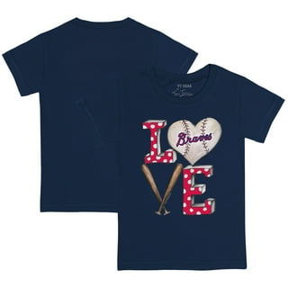 MLB Team Apparel Toddler Chicago Cubs Dark Pink Bubble Hearts T-Shirt