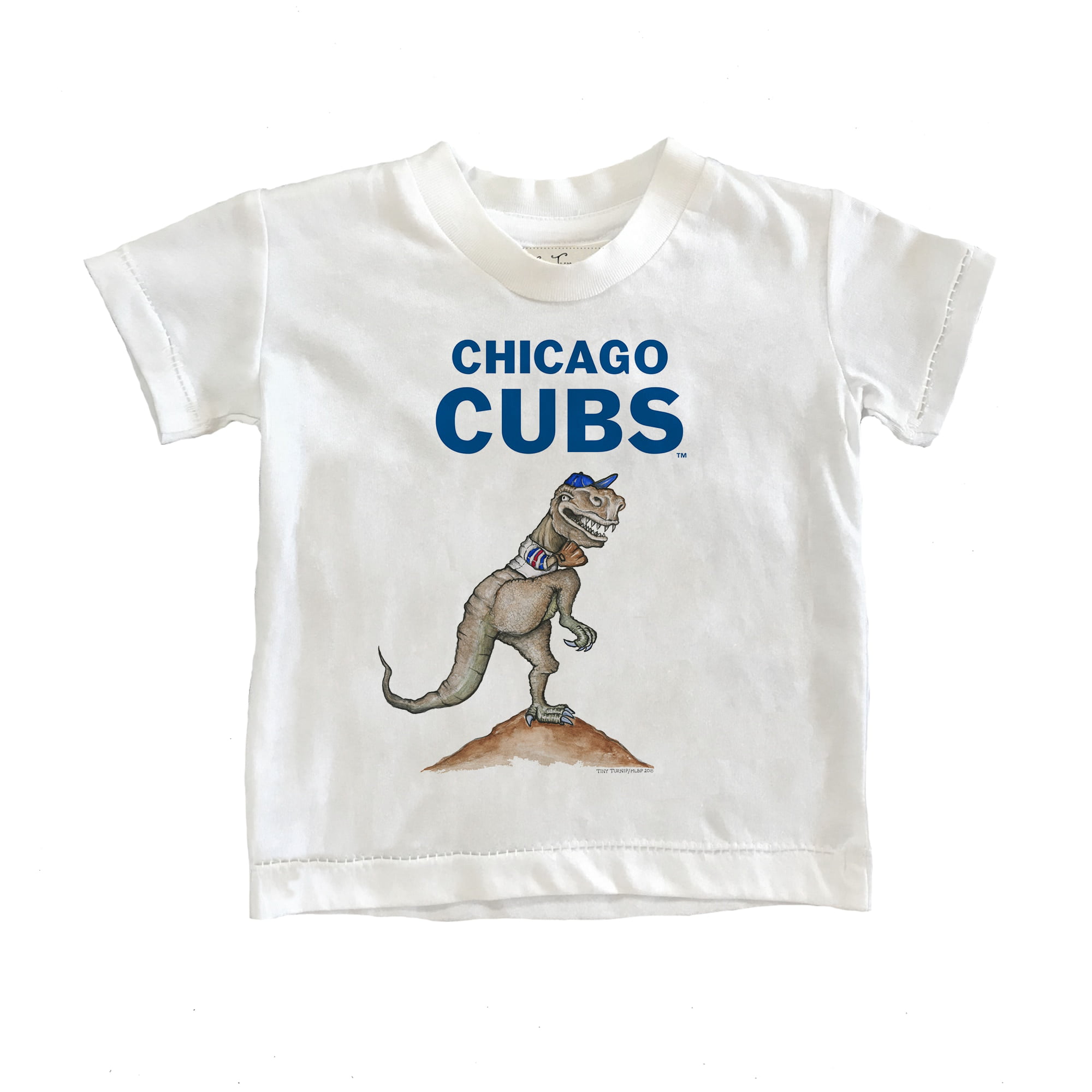 Youth Tiny Turnip White Chicago Cubs TT Rex T-Shirt 