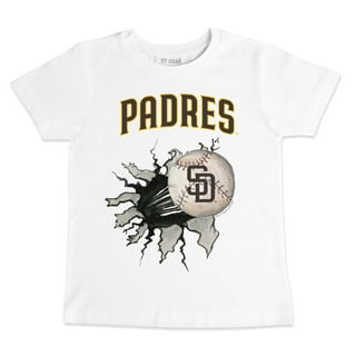 Lids San Diego Padres Tiny Turnip Women's Bubbles 3/4-Sleeve Raglan T-Shirt  - White/Gold