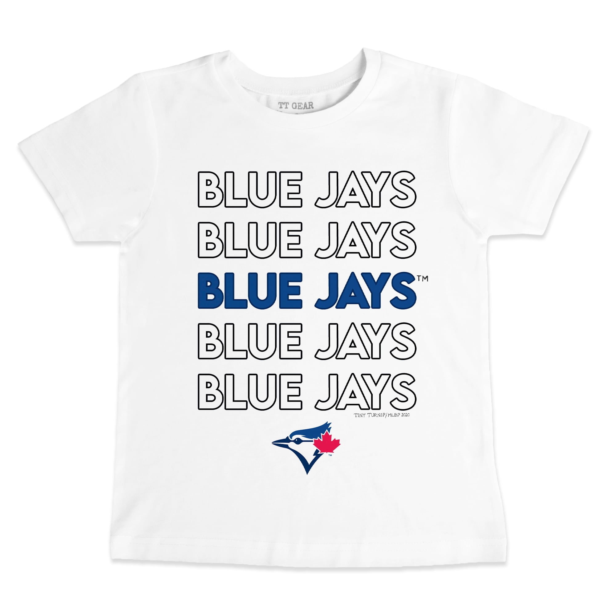 Youth Tiny Turnip White Toronto Blue Jays Stacked T-Shirt 