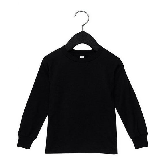 Youth Toddler Jersey Long Sleeve T-Shirt BLACK 4T