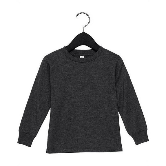 Youth Toddler Jersey Long Sleeve T-Shirt DARK GRY HEATHER 4T