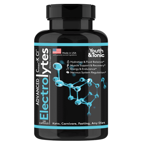 Youth & Tonic Advanced Electrolytes Dietary Supplement 120 Capsules
