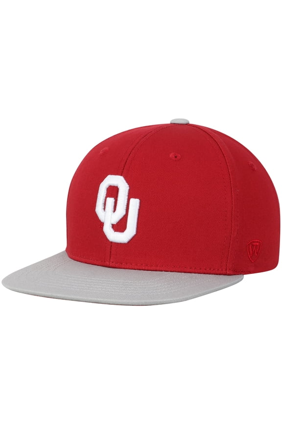 Youth Top of the World Crimson Oklahoma Sooners Maverick Snapback Adjustable Hat