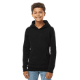 thumbnail image 1 of Youth Triblend Fleece Hooded Sweatshirt , Black Solid , Small, 1 of 7