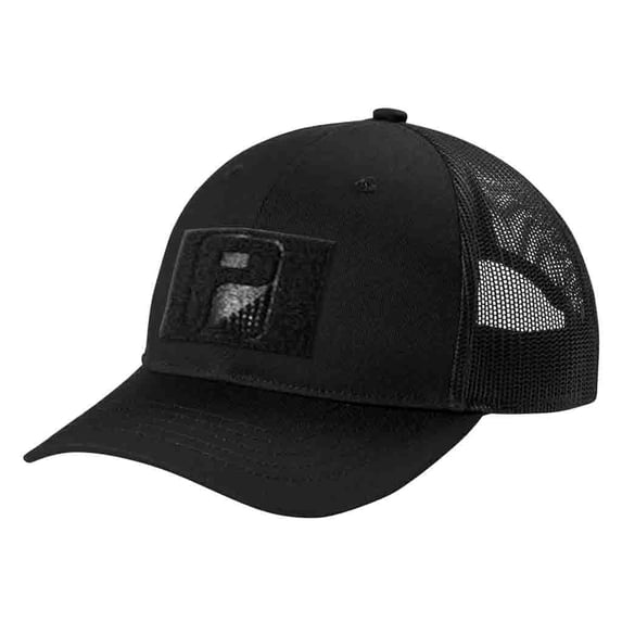 Kids/Youth Pull Patch Tactical Hat | Curved Bill Snapback Trucker Cap | 2x3 Inch Loop Surface for Morale Hook Patches | (Black)