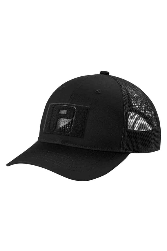 Kids/Youth Pull Patch Tactical Hat | Curved Bill Snapback Trucker Cap | 2x3 Inch Loop Surface for Morale Hook Patches | (Black)