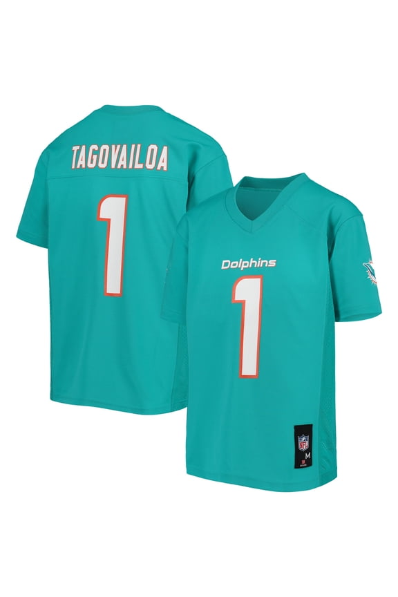 Youth Tua Tagovailoa Aqua Miami Dolphins Replica Player Jersey