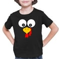 thumbnail image 1 of Youth Turkey Face Funny Thanksgiving Costume T-Shirt, 1 of 1