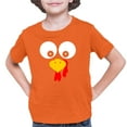 thumbnail image 1 of Youth Turkey Face Funny Thanksgiving Costume T-Shirt, 1 of 1