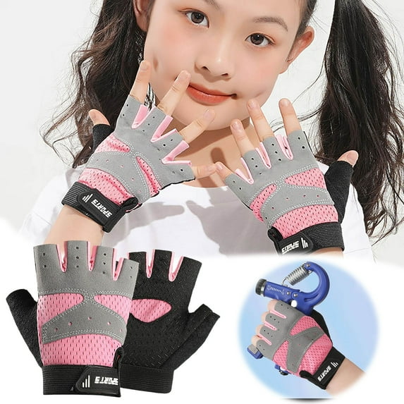 Youth Unisex Half Finger Sports Gloves for Skating Cycling Gym Workouts Durable Breathable Comfortable Design