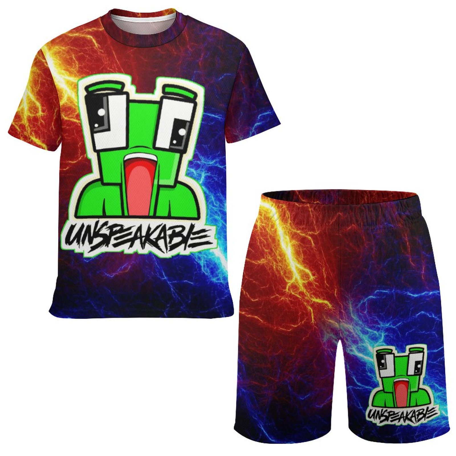 Youth Unspeakable Frog Shirt Set Game Movie Character Tee and Pants 3D