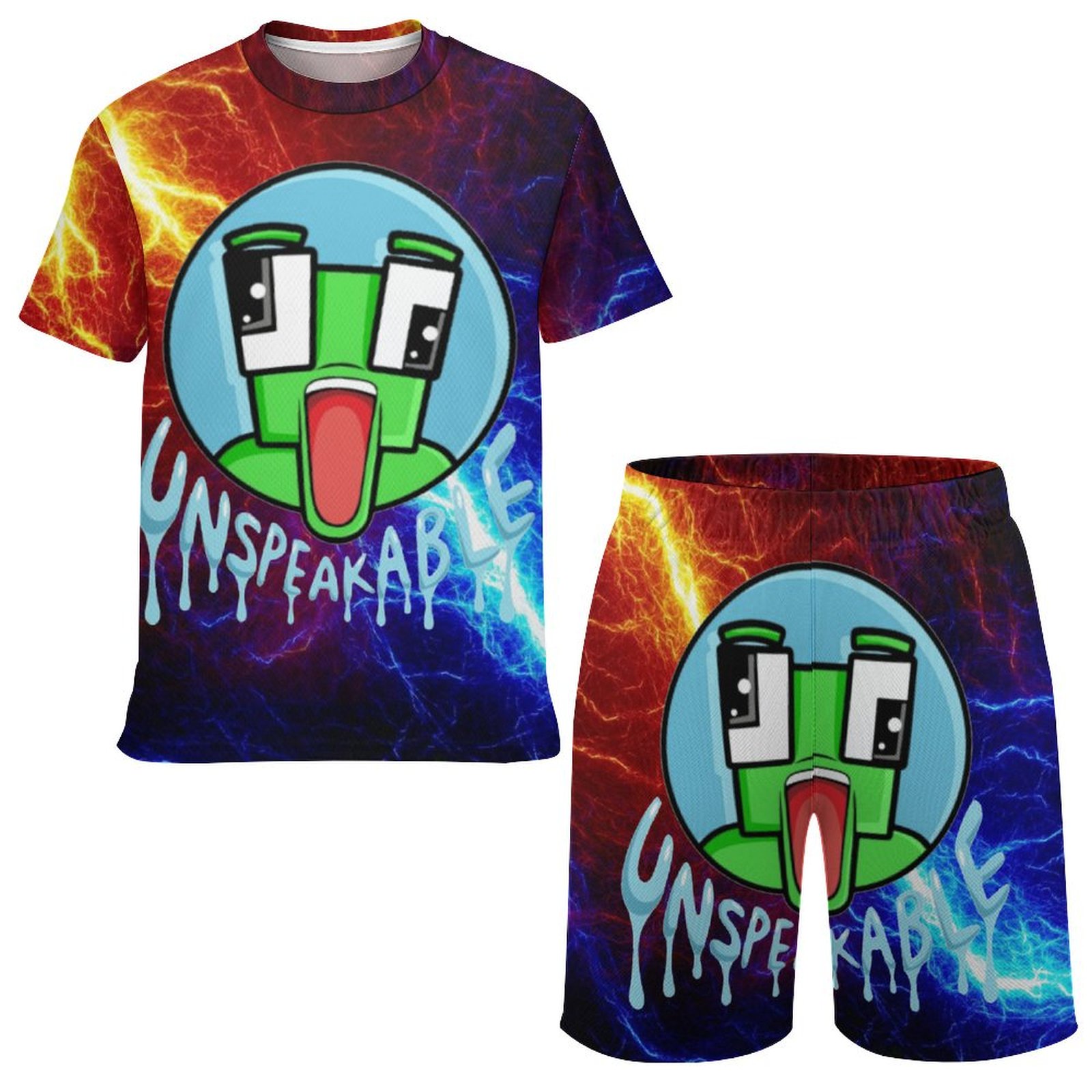 Youth Unspeakable Frog Shirt Set Game Movie Character Tee and Pants 3D