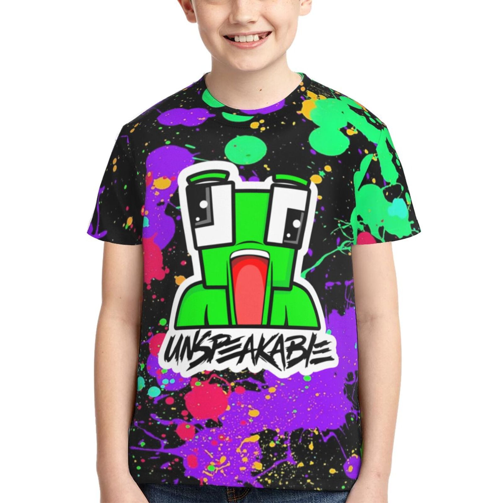 Youth Unspeakable T Shirts 3D Printed Short Sleeve Tee Shirt for Boys