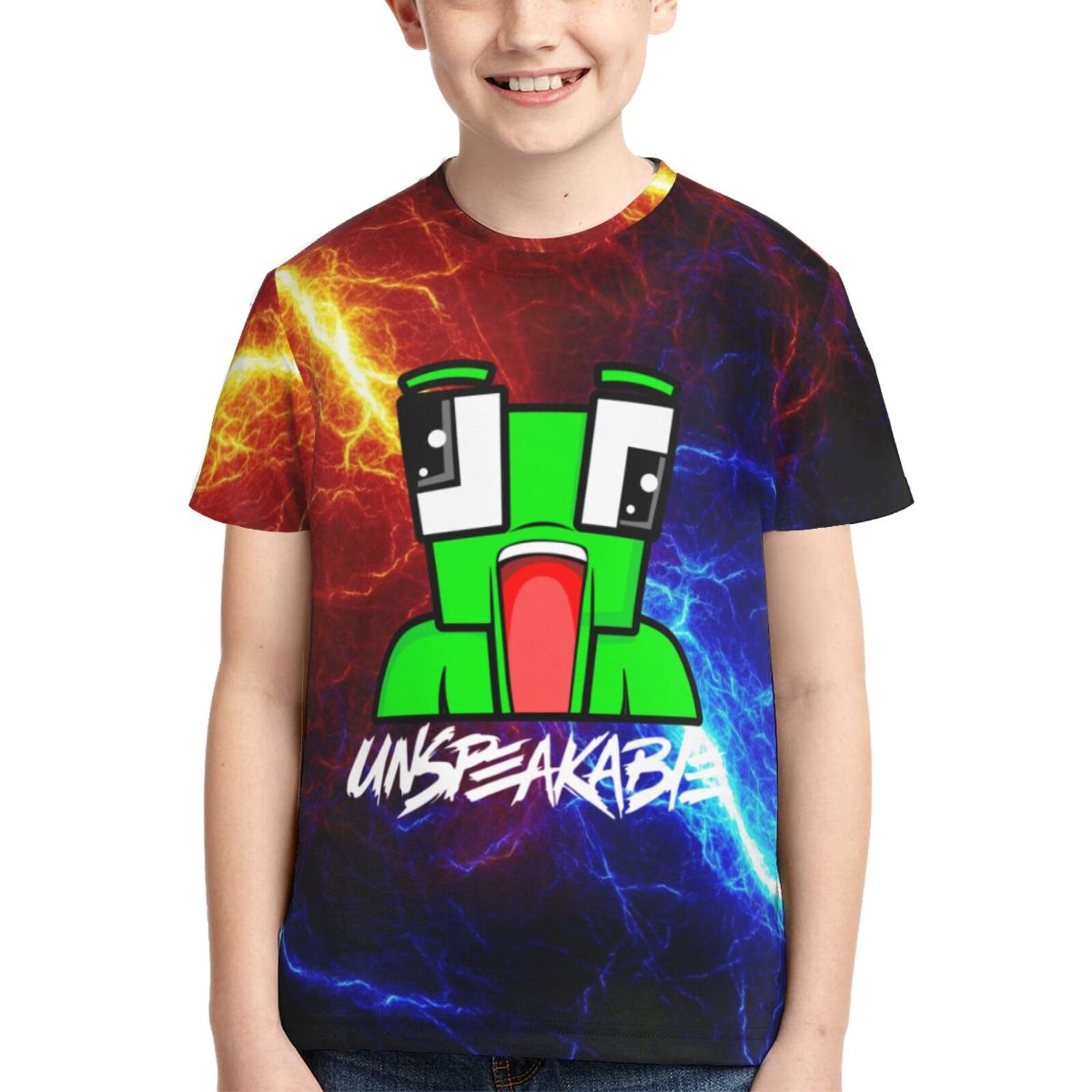 Youth Unspeakable T Shirts 3D Printed Short Sleeve Tee Shirt for Boys