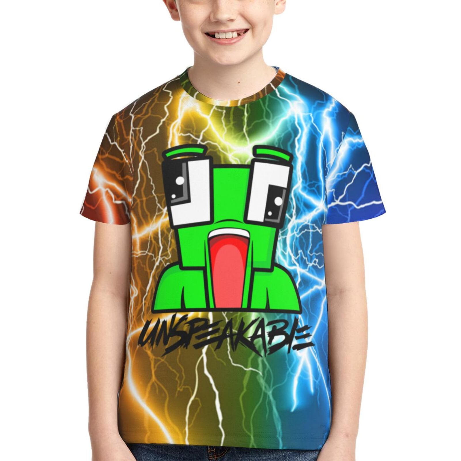 Youth Unspeakable T Shirts 3D Printed Short Sleeve Tee Shirt for Boys