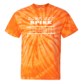 thumbnail image 1 of Youth Volleyball Tie Dye T-Shirt "Bump, Set, Spike" Logo (Orange, YS), 1 of 1