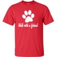 thumbnail image 1 of Youth Walk With A Friend Dog Lovers Pet Lovers T-Shirt, 1 of 1
