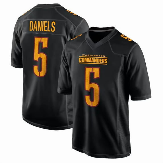 Youth Washington Daniels 5 Black Fashion Stitched T-Shirts Sports Player Game Top, Small